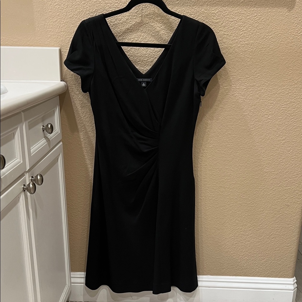 Banana Republic Black V-Neck Midi Dress